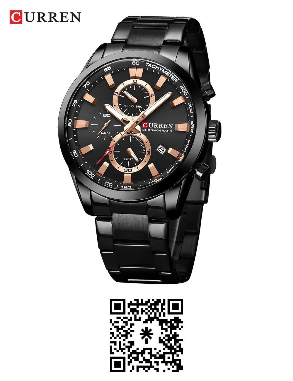 Montre curren en acier inoxydable