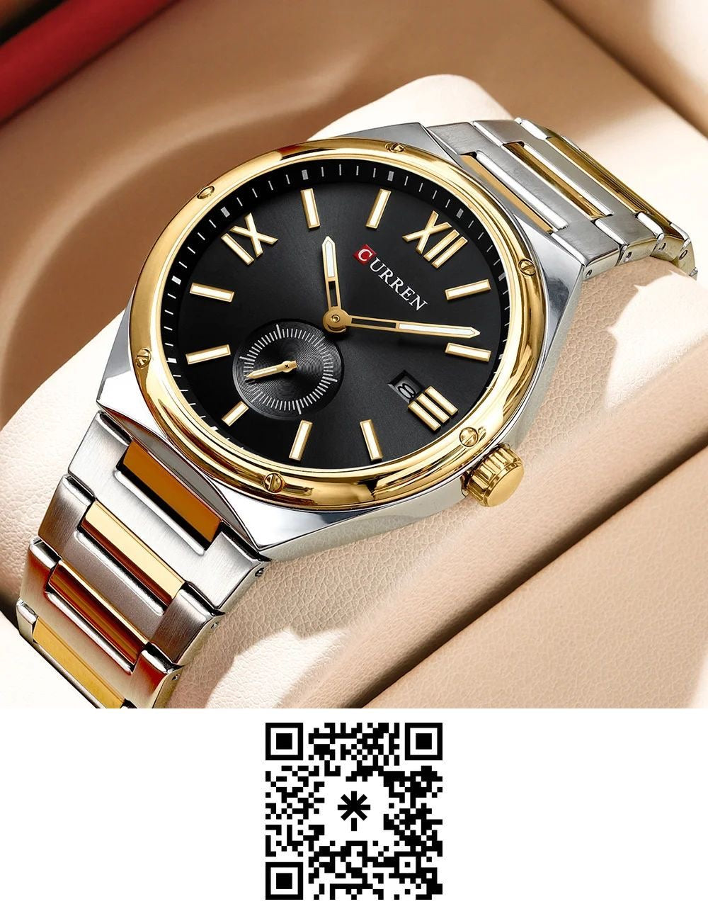 BSCURRENH09 : Montre curren en acier inoxydable