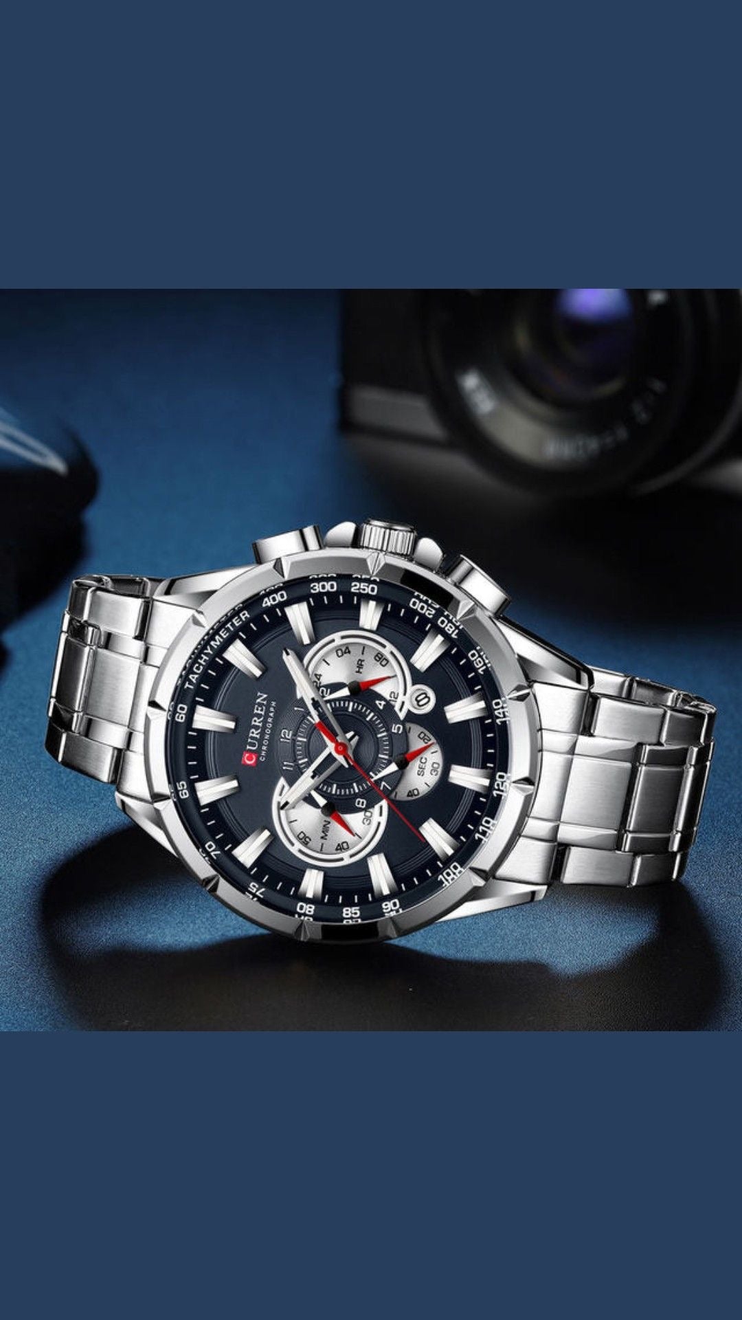 Montre curren en acier inoxydable
