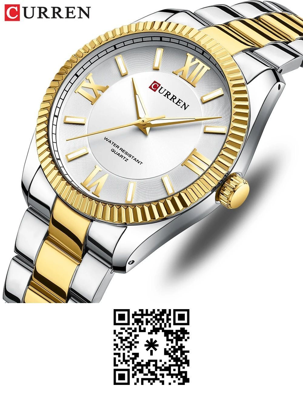 BSCURRENH10 : Montre curren en acier inoxydable